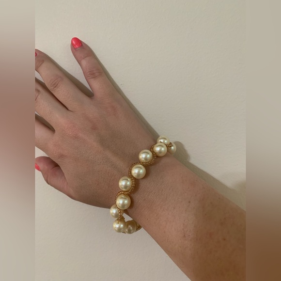 Faux pearl and beaded necklace + bracelet set - Picture 9 of 9